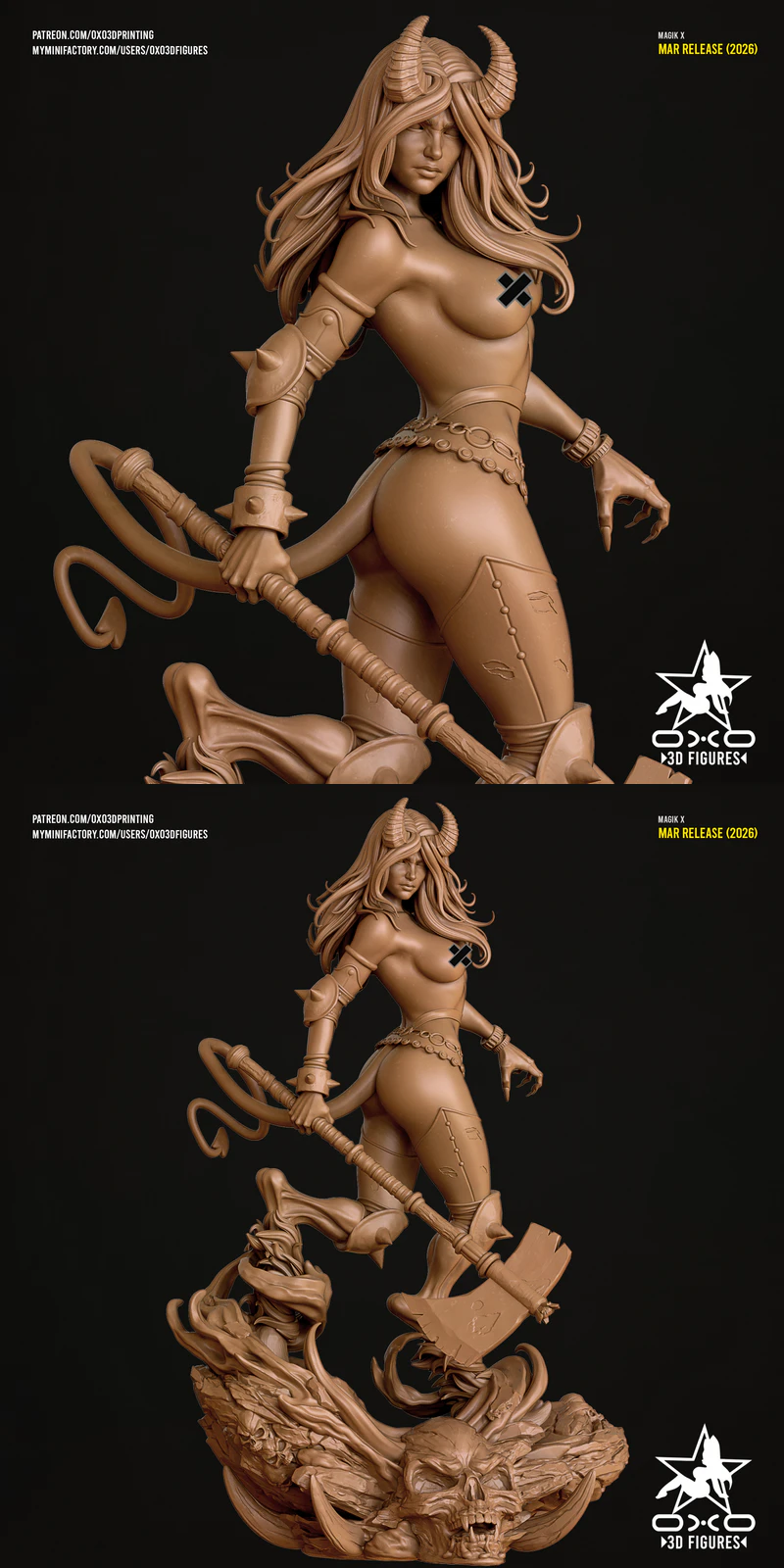 Magik X Infernus Miniature Figure Extra STL model for 3D printing