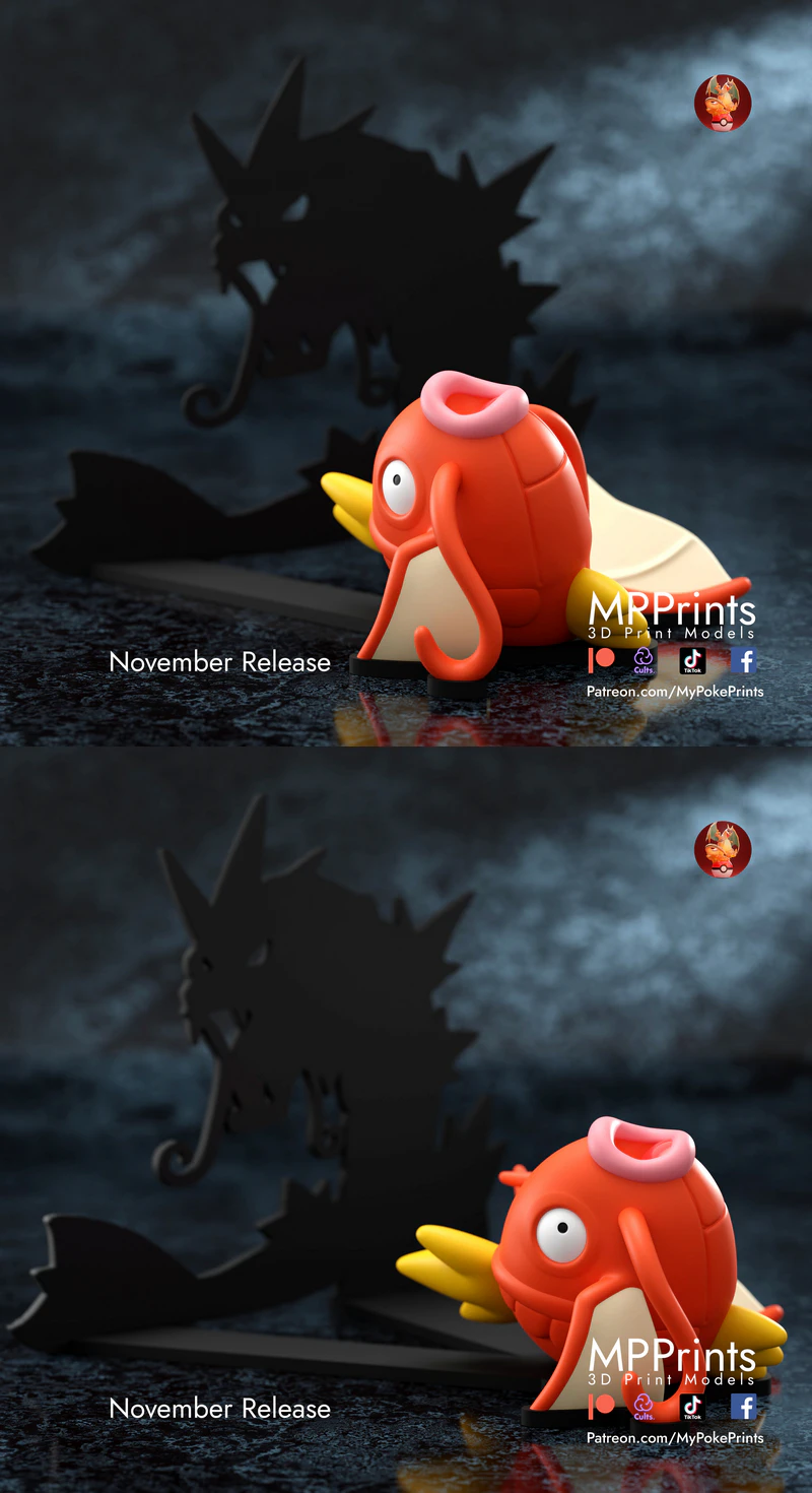 Magikarp Shadow 3D Printable STL Model for Resin Printer STL model for 3D printing