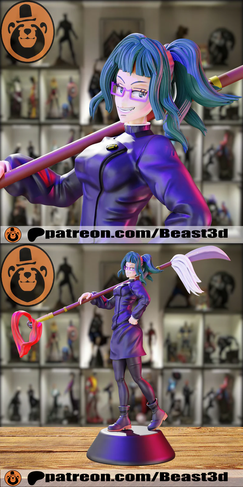 Maki Zenin – Jujutsu Kaisen STL Figure for 3D Printing STL model for 3D printing