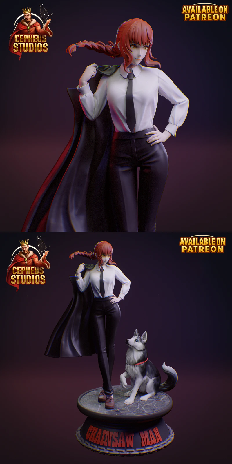 Makima – Chainsaw Man 3D Printable Figure STL File STL model for 3D printing