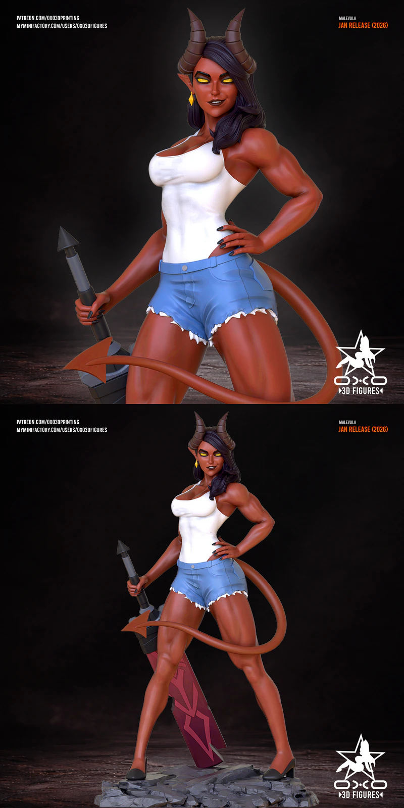 Malevola Figure STL 3D Printable Model STL model for 3D printing