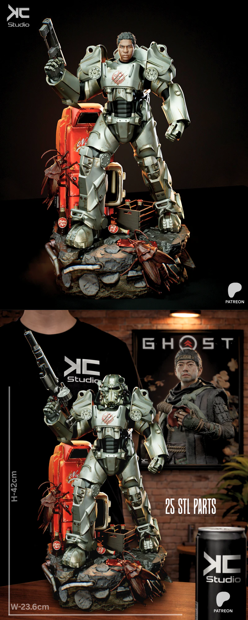 Maximus Fallout STL model for 3D printing