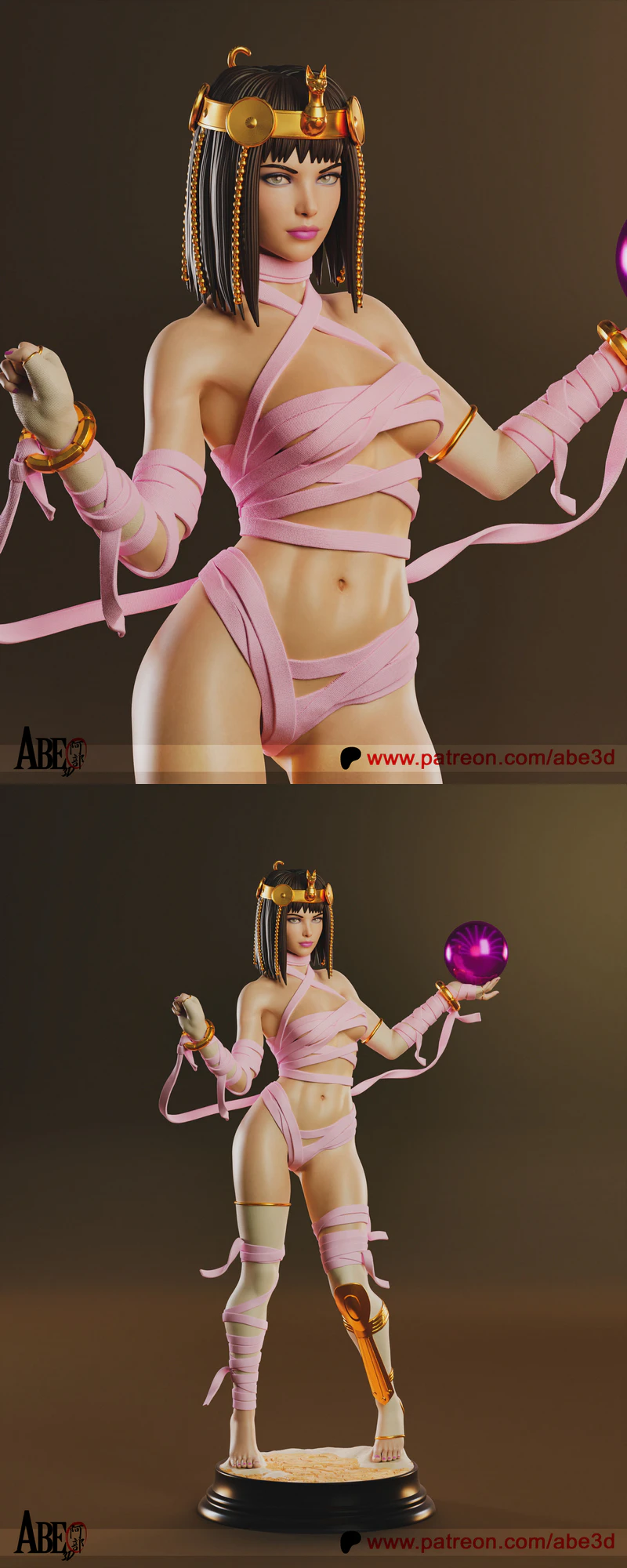 Menat Street Fighter V STL model for 3D printing
