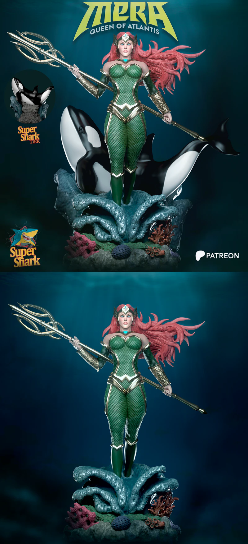 Mera Queen of Atlantis STL model for 3D printing