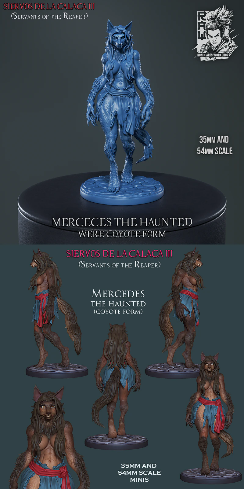 Mercedes The Coyote Figure STL File STL model for 3D printing