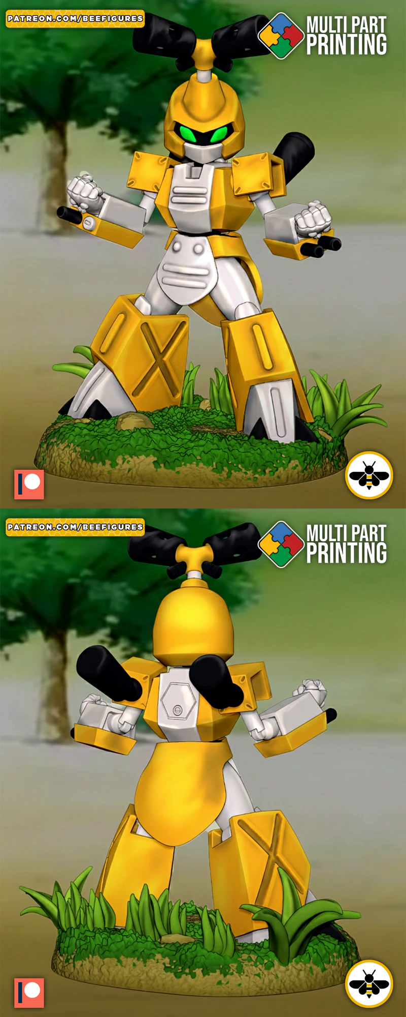 Metabee Medabots 3D Printable Figure STL File STL model for 3D printing