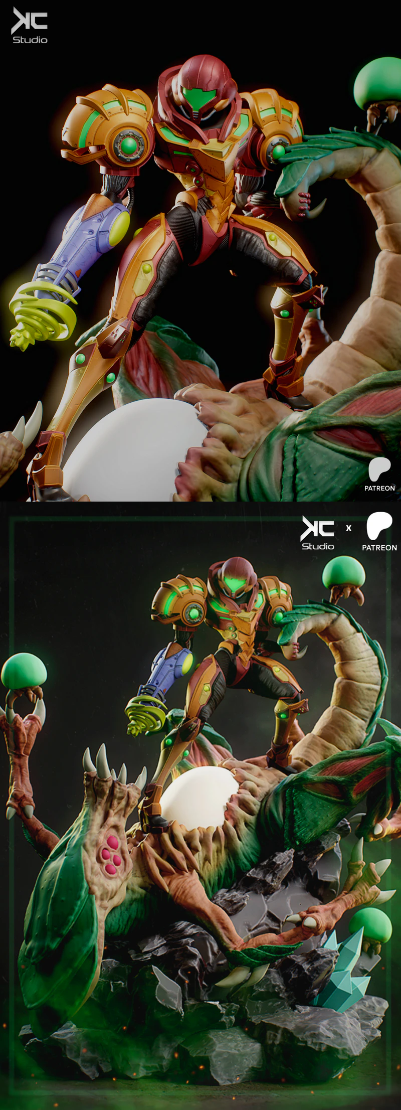 Metroid Alien Planet Diorama STL File for 3D Printing STL model for 3D printing