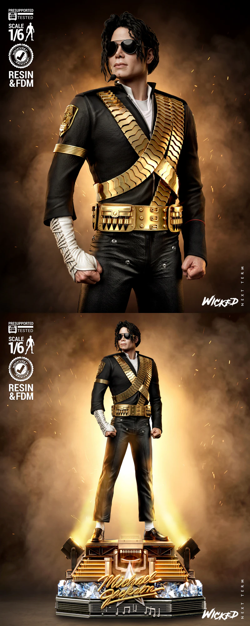 Michael Jackson Sculpture STL model for 3D printing