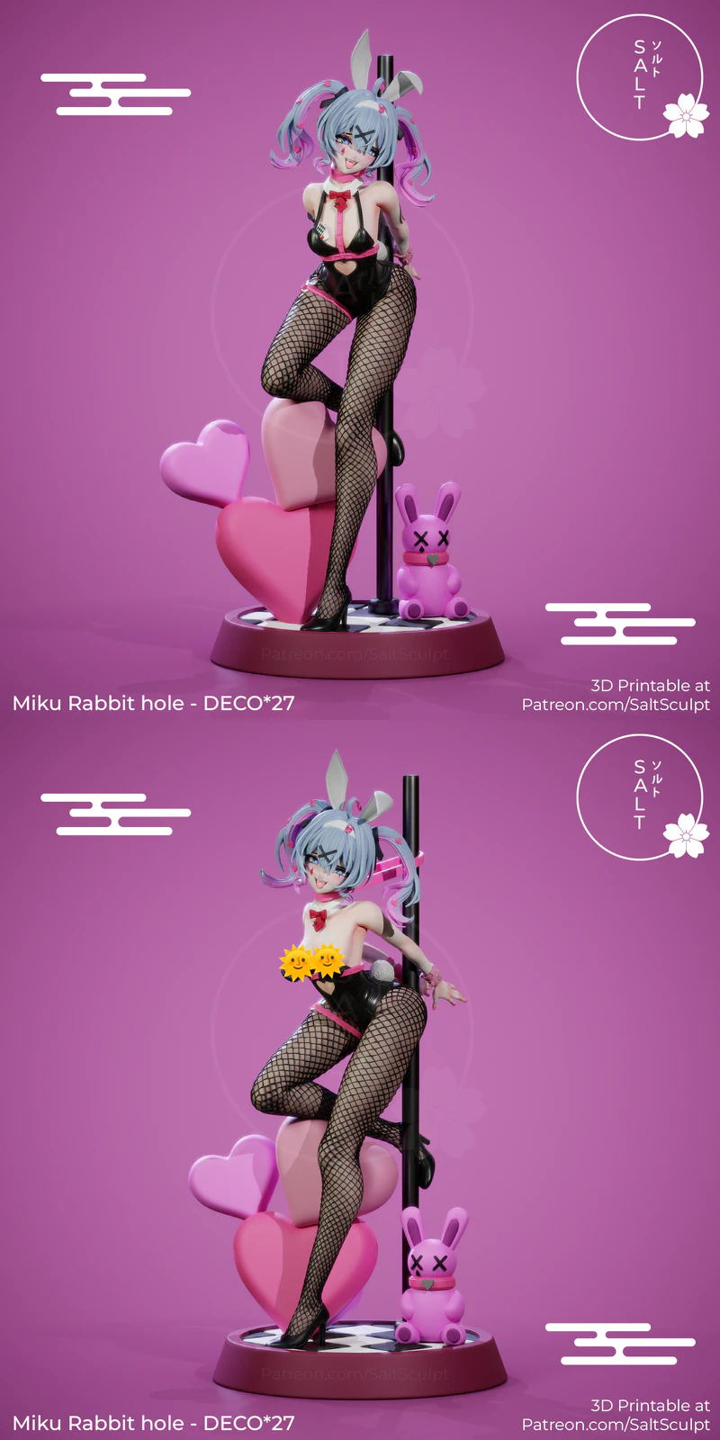 Miku Rabbit Hole Deco27 3D Printable STL File STL model for 3D printing