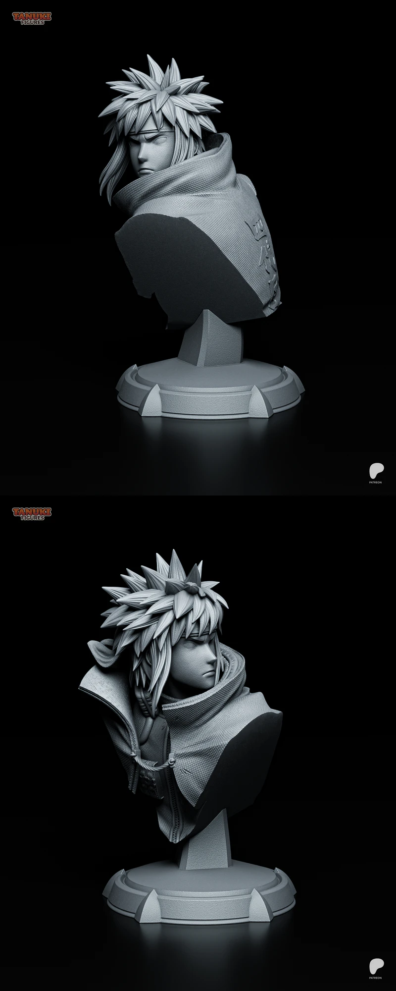 Minato – Naruto – Bust STL model for 3D printing