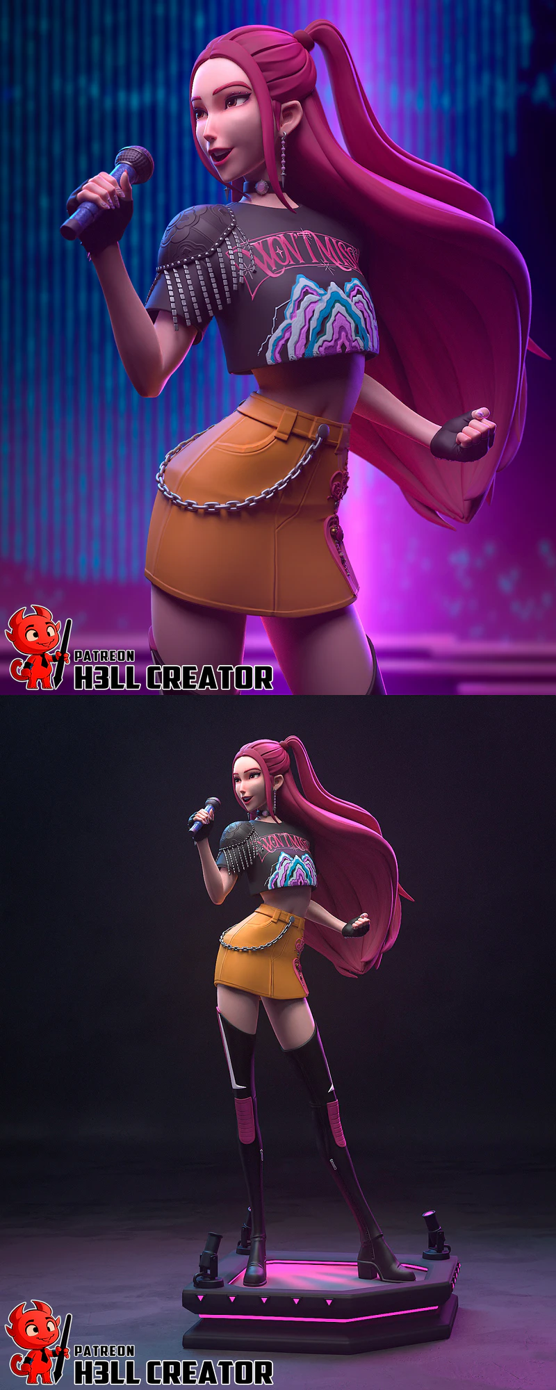 Mira – KPop Demon Hunters STL Figure for 3D Printer STL model for 3D printing