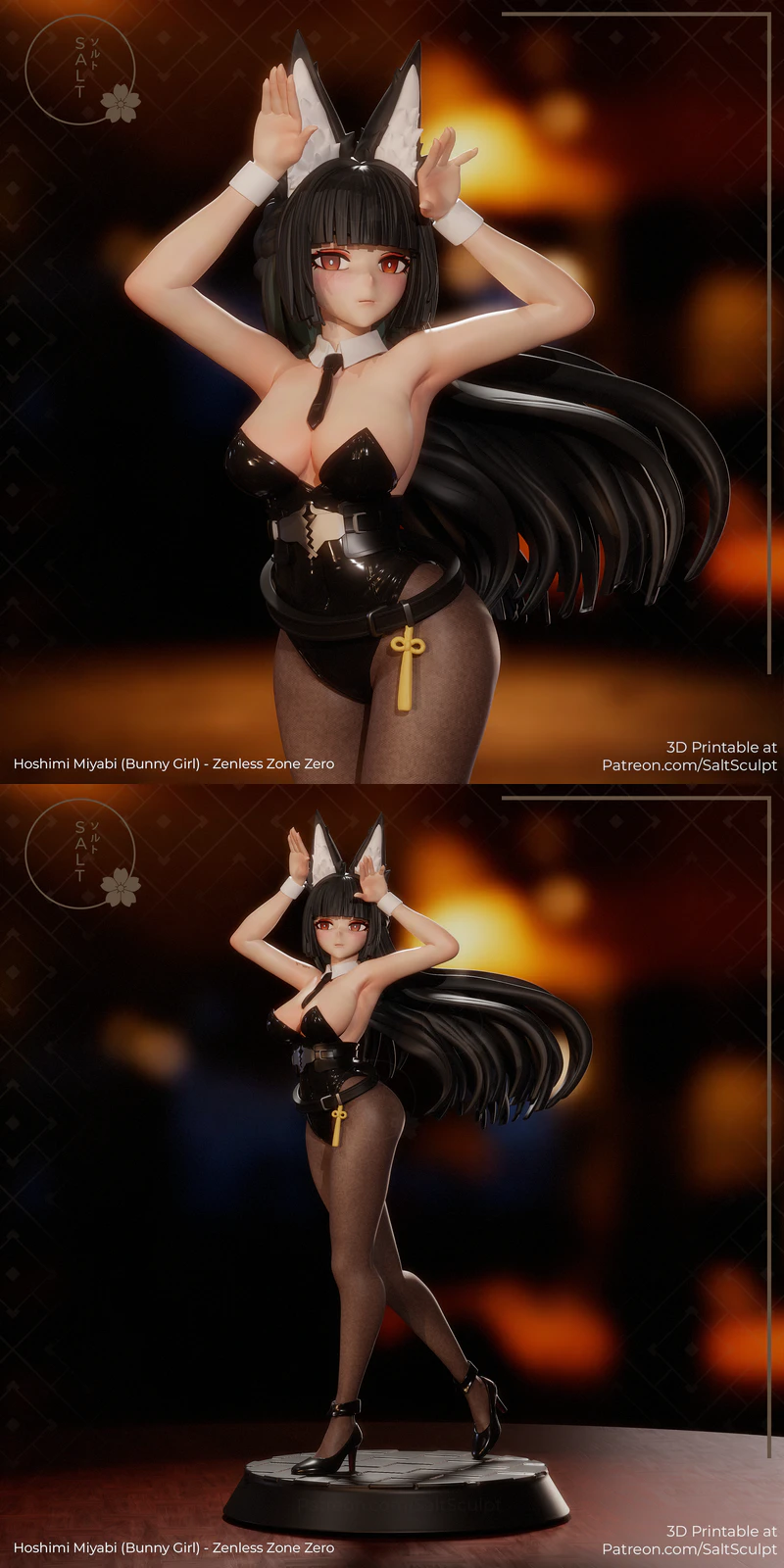 Miyabi Bunny Girl 3D Printable Model STL File for Resin Printer STL model for 3D printing