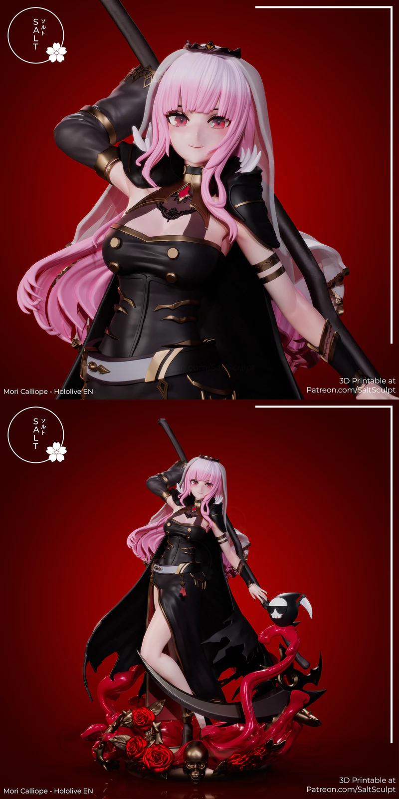 Mori Calliope – Hololive EN 3D Printable STL File STL model for 3D printing