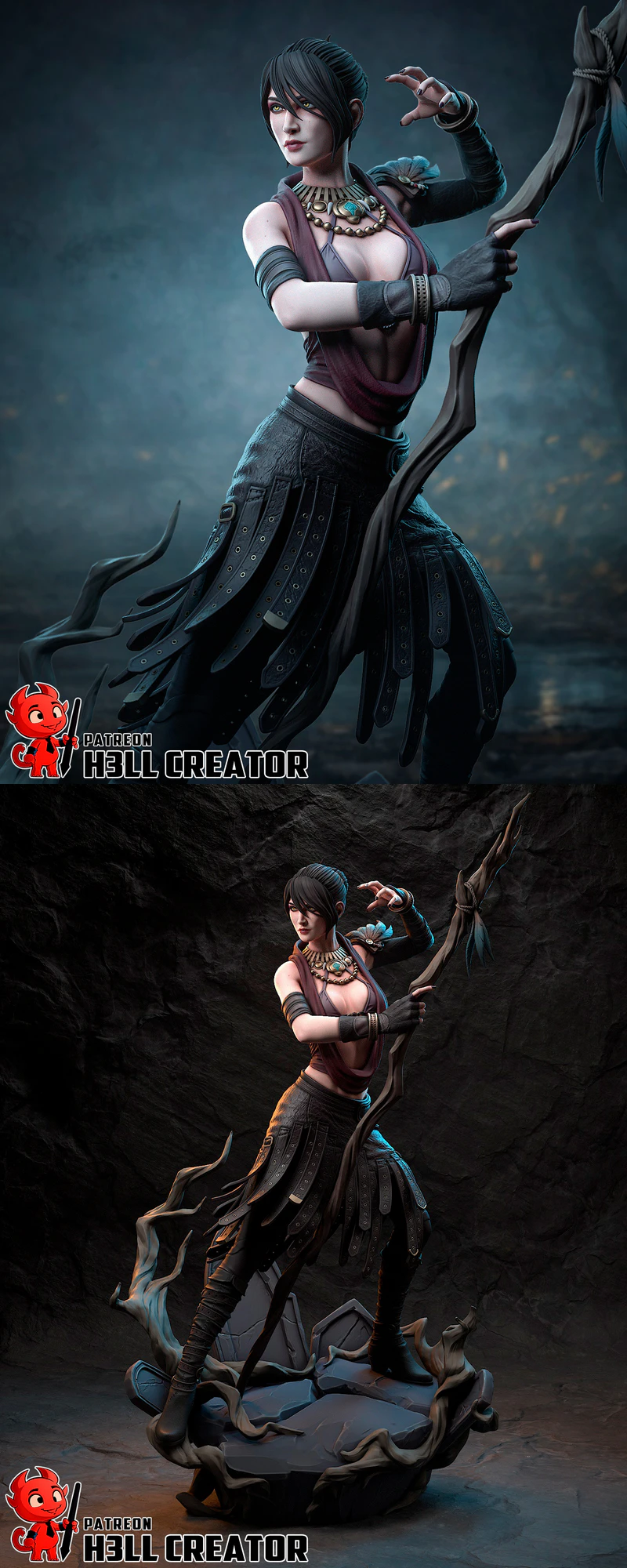 Morrigan – Dragon Age STL model for 3D printing