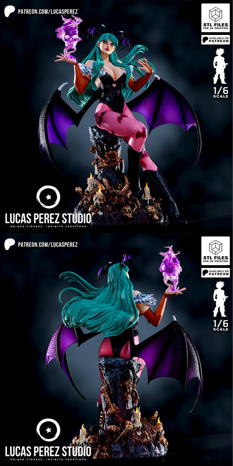 Morrigan Witch 3D Printable STL Figure STL model for 3D printing
