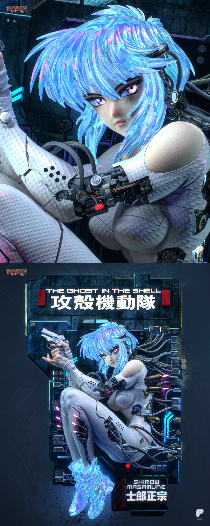 Motoko – Ghost in the Shell STL model for 3D printing