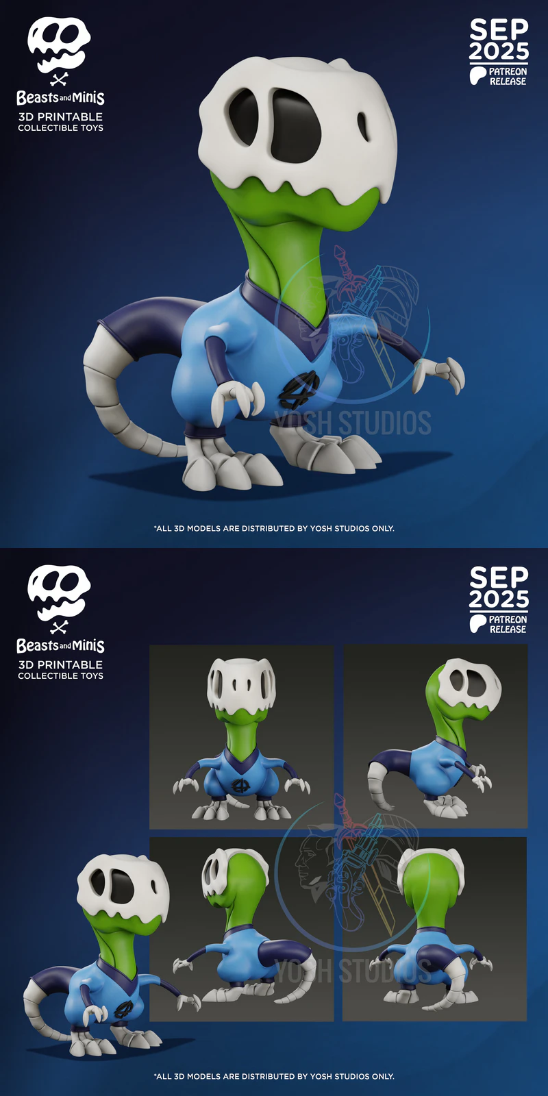 Mr Fantastic Rex STL File for 3D Printing STL model for 3D printing