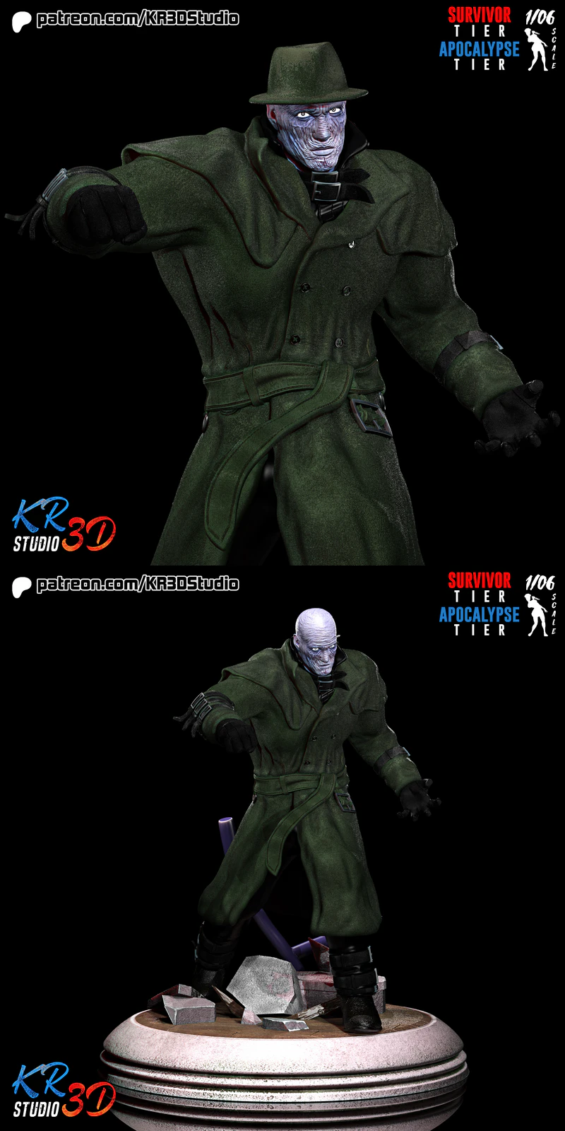 Mr. X Resident Evil 2 STL File for 3D Printing STL model for 3D printing