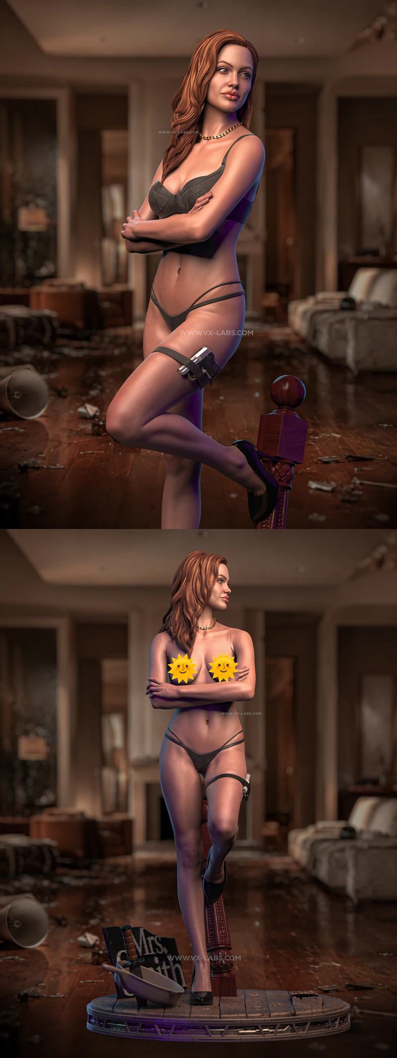 Mrs Smith – Angelina Jolie Extra STL model for 3D printing