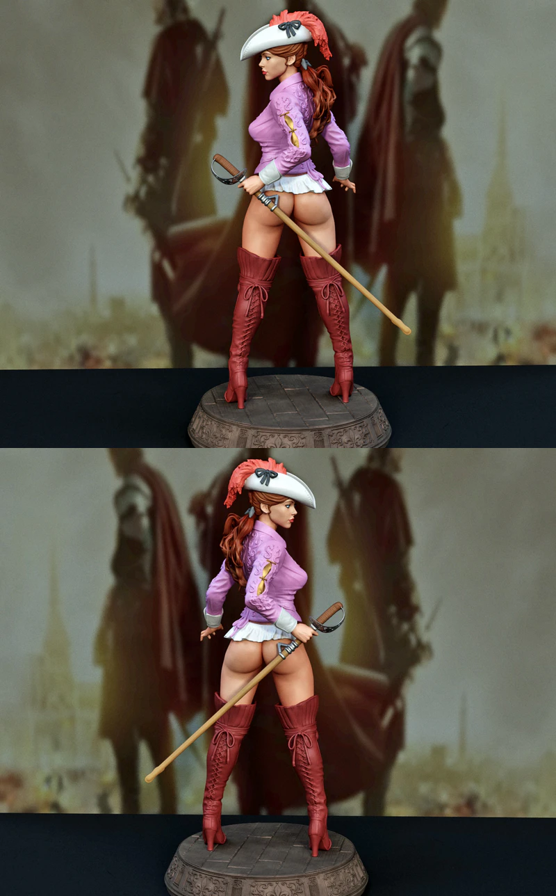 Musketeer Woman STL model for 3D printing