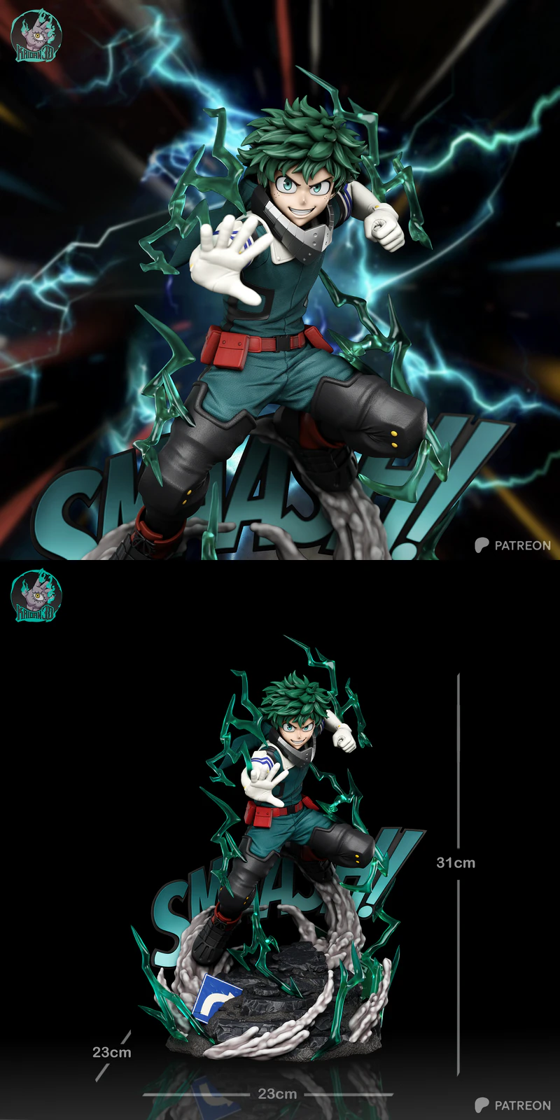 My Hero Academia – Izuku Midoriya 3D Printable Figure STL File STL model for 3D printing