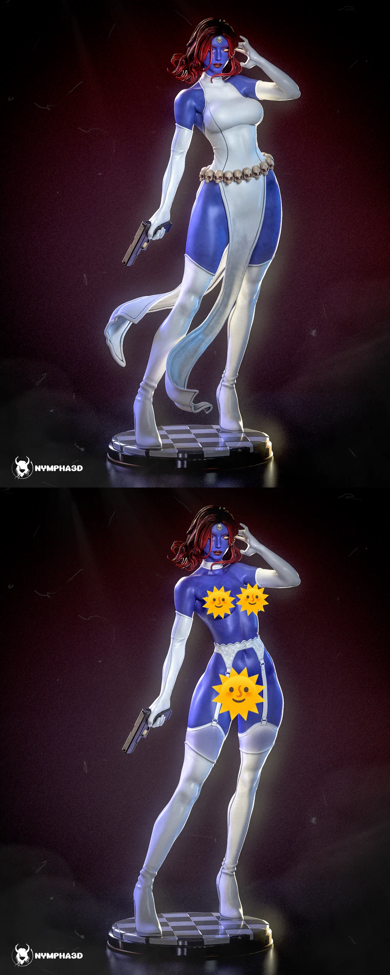 Mystique X-Men 3D Printable STL Model STL model for 3D printing