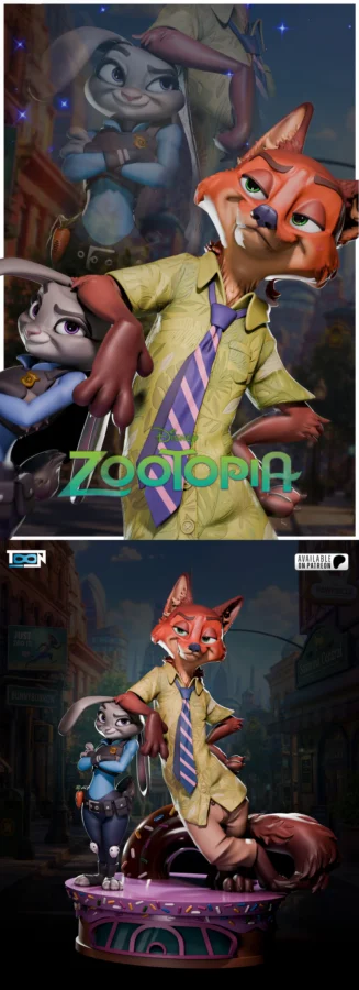 NICK WILDE AND JUDY HOPPS – Zootopia STL model for 3D printing