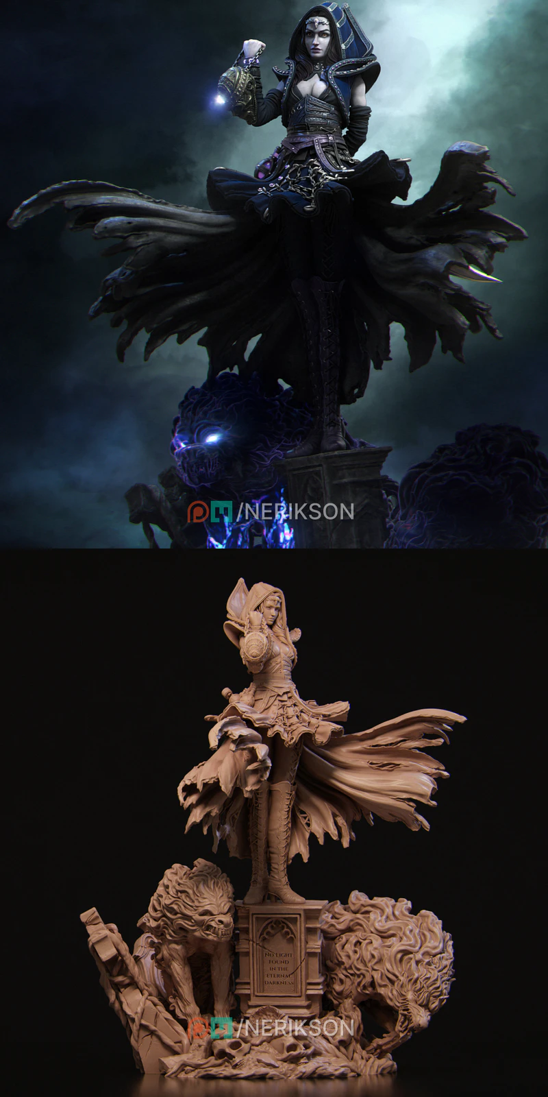 Camelia Dark Summoner 3D Printable Miniature STL File STL model for 3D printing