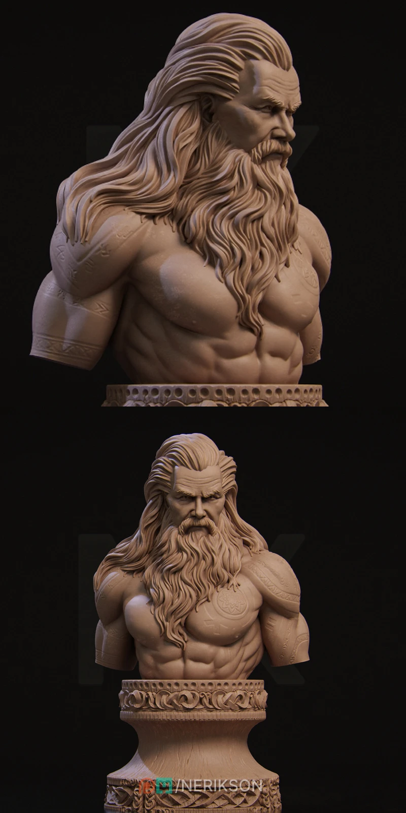 Ivar Character Bust STL File for 3D Printing STL model for 3D printing