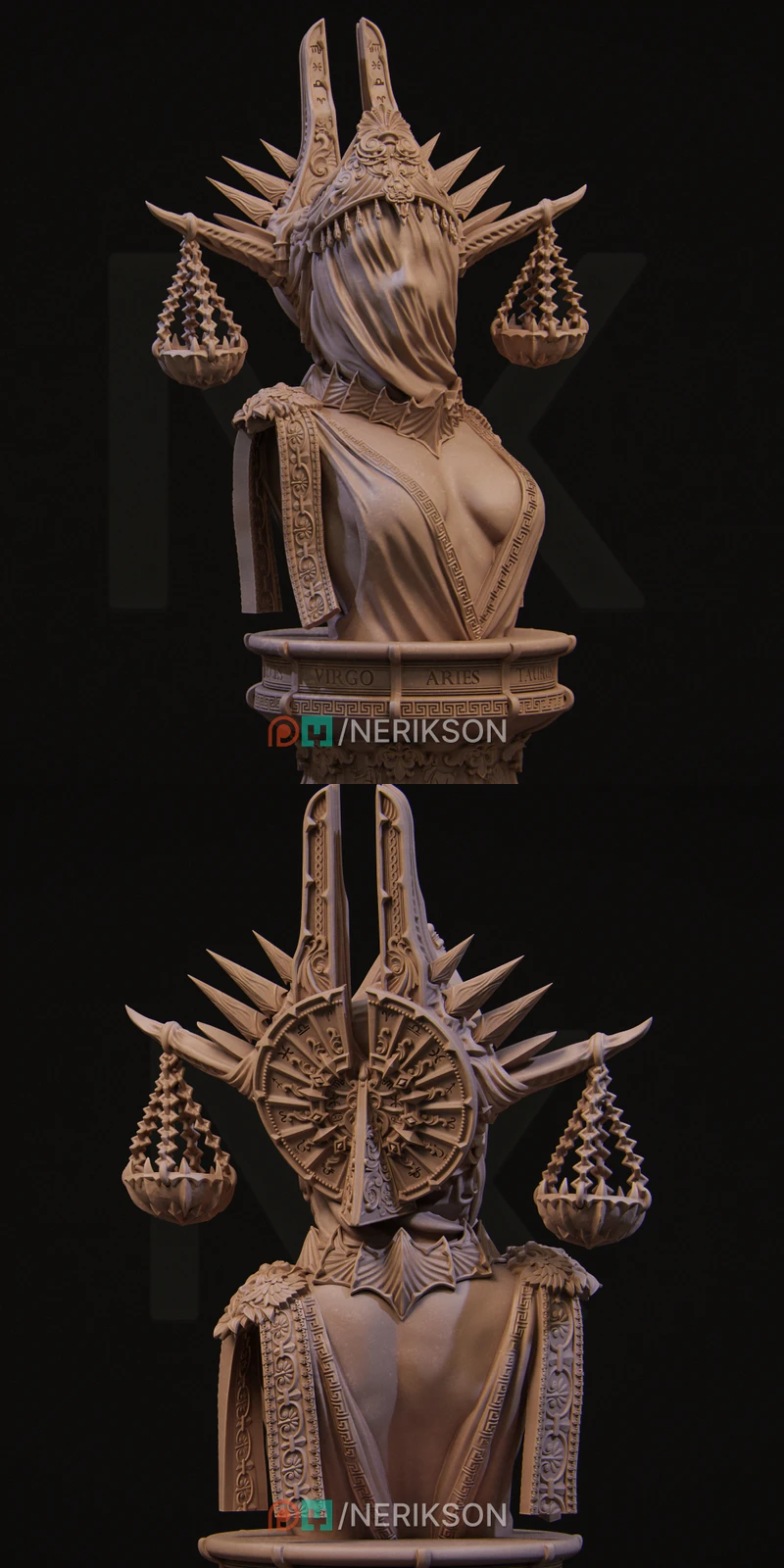 Atropos Bust 3D Printable Model STL File STL model for 3D printing