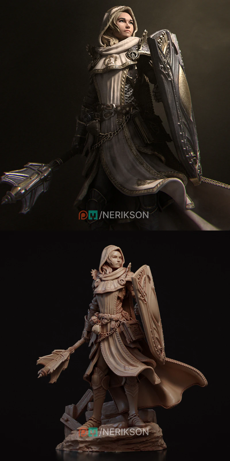 Madeleine The Cleric of Light 3D Printable STL File STL model for 3D printing