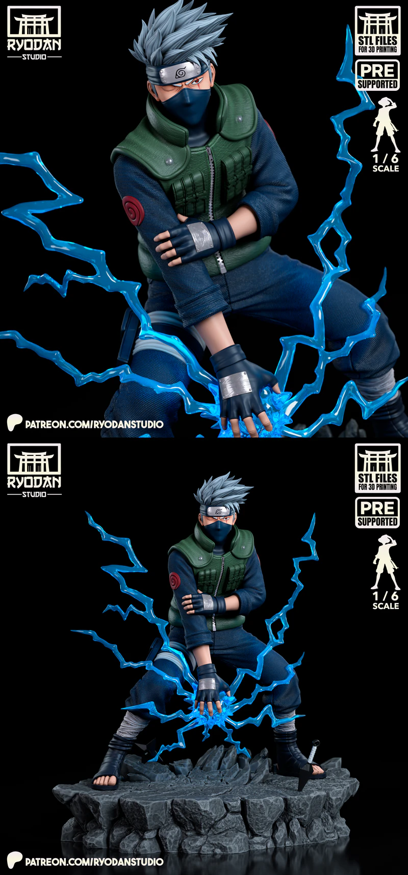 Naruto Kakashi STL Figure for 3D Printing STL model for 3D printing