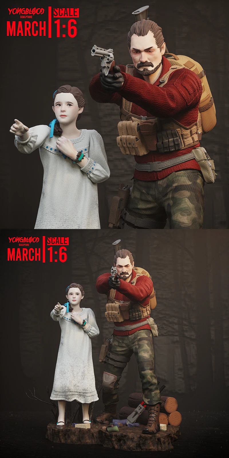 Natalia Korda and Barry Burton – Resident Evil Revelations 2 STL model for 3D printing