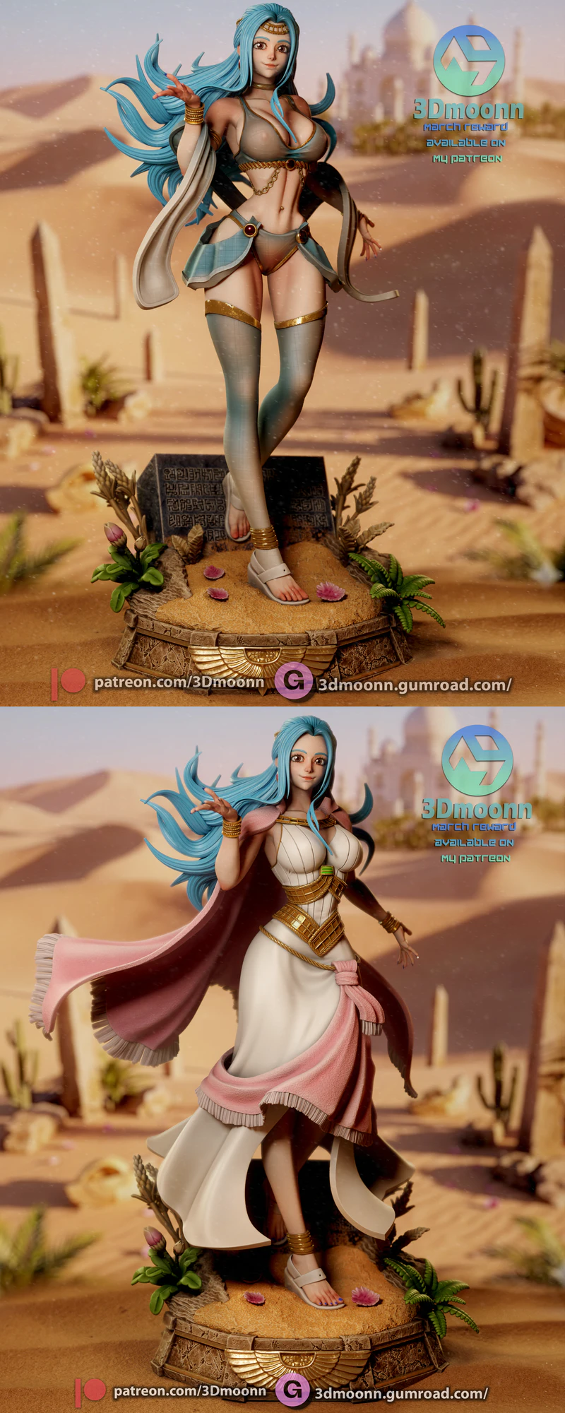 Nefertari Vivi – One Piece STL model for 3D printing