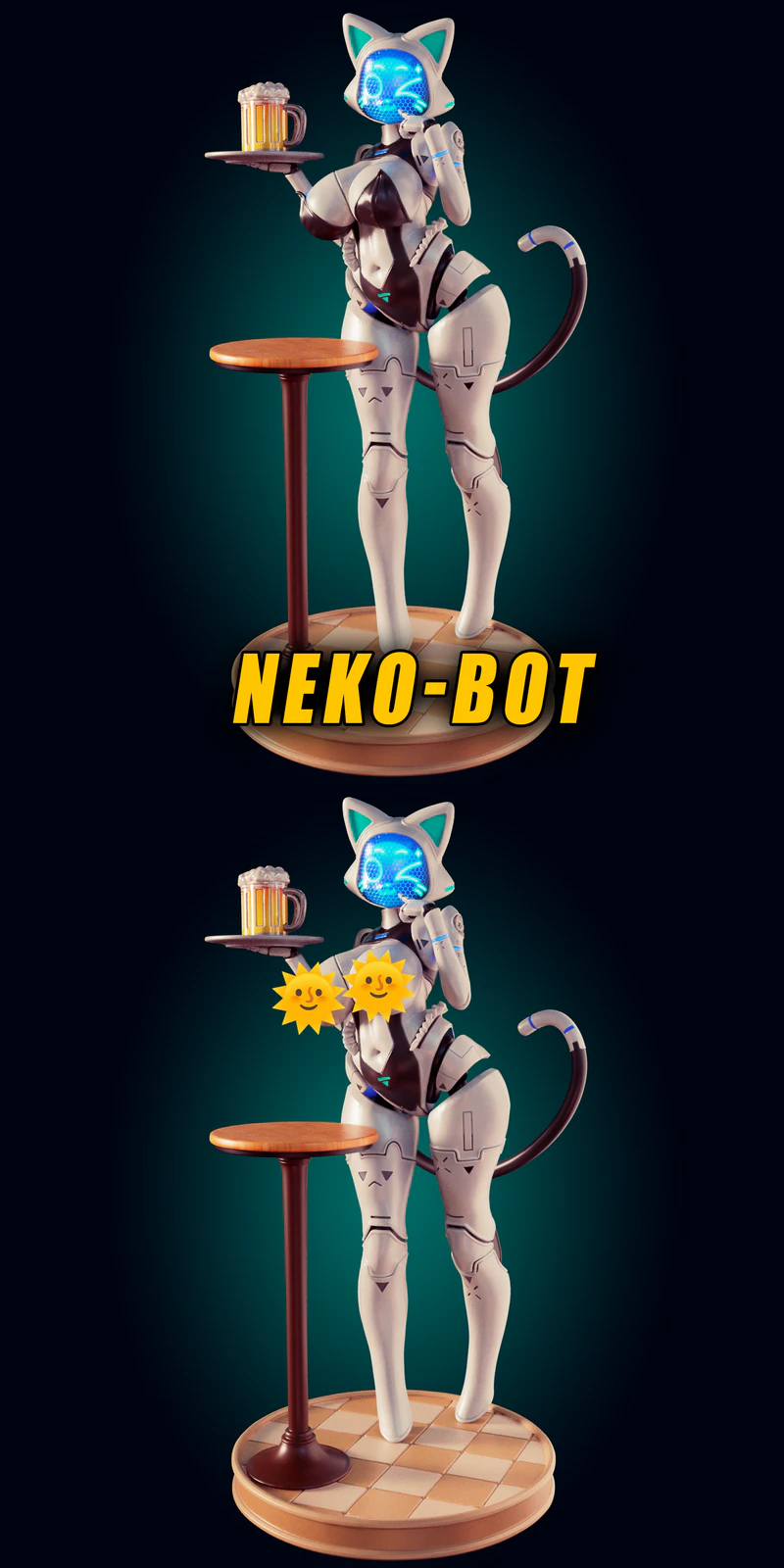 Neko Bot BellaCat Cat Robot STL Figure for 3D Printing STL model for 3D printing