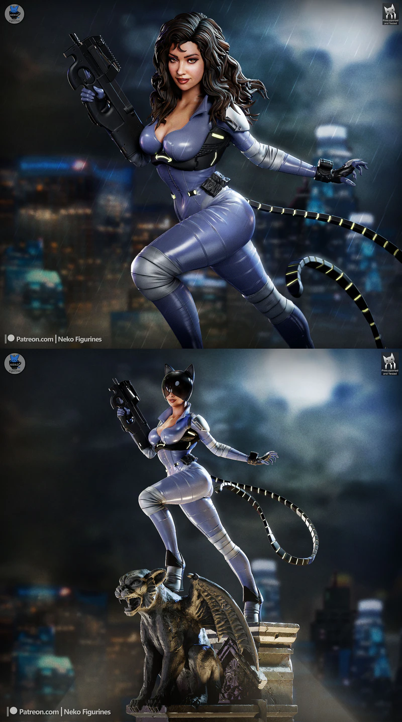 Catwoman Absolute STL model for 3D printing