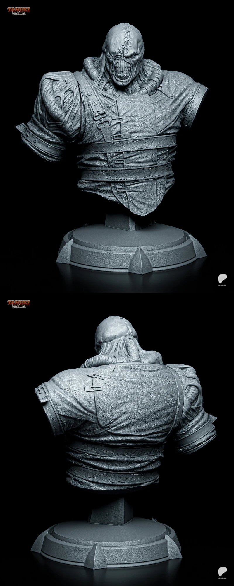 Nemesis Residual Evil 3D Printable Bust STL File STL model for 3D printing
