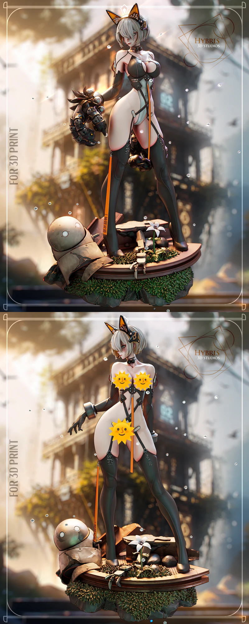 NieR Automata – Mecha Cat 2B STL model for 3D printing