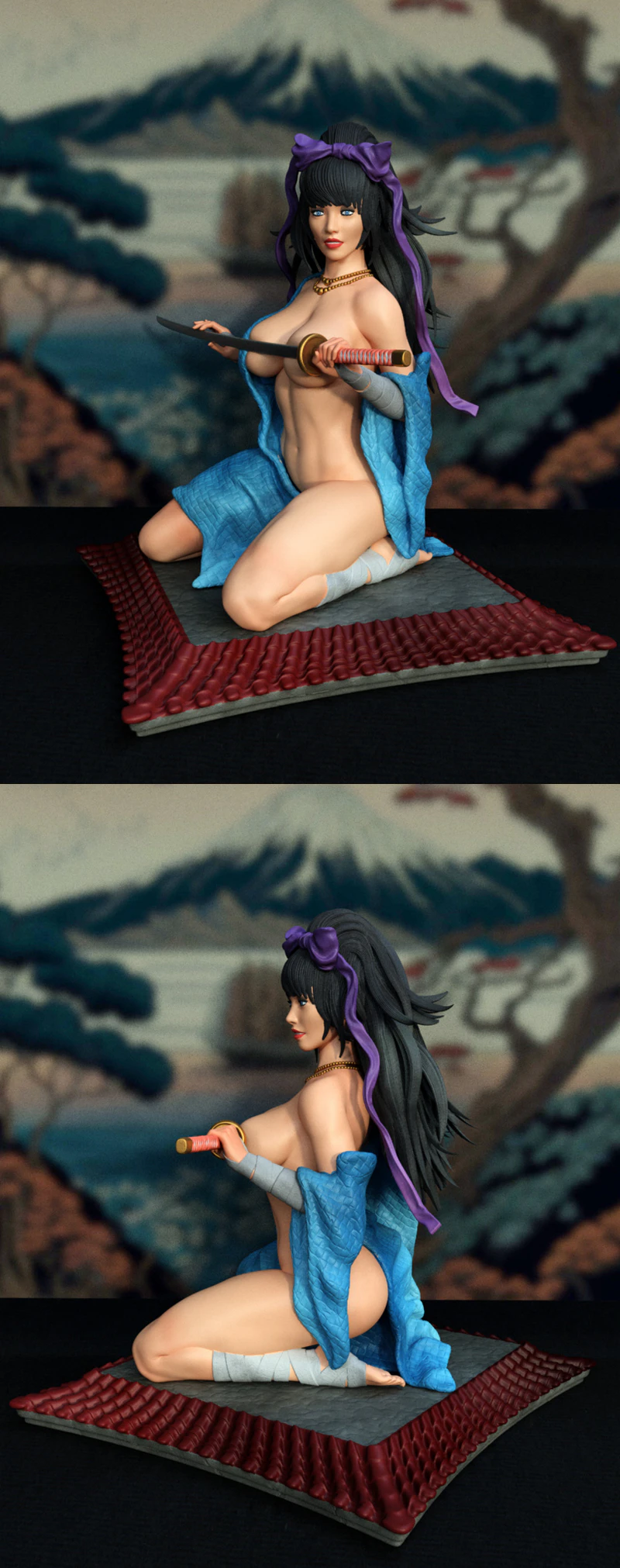 Ninja Woman STL File for 3D Printer STL model for 3D printing