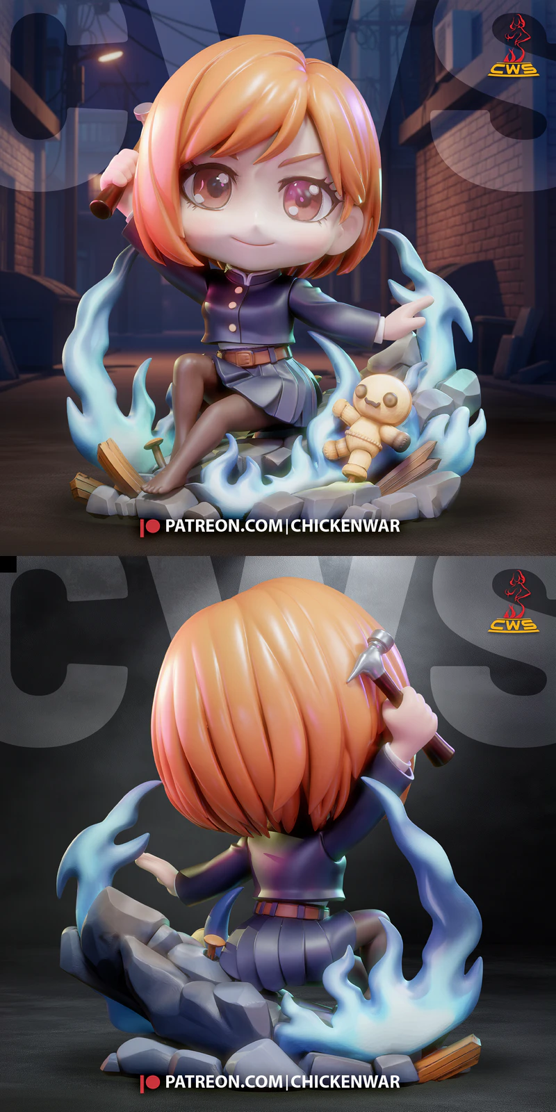 Nobara Kugisaki – Jujutsu Kaisen – Ver Chibi STL model for 3D printing