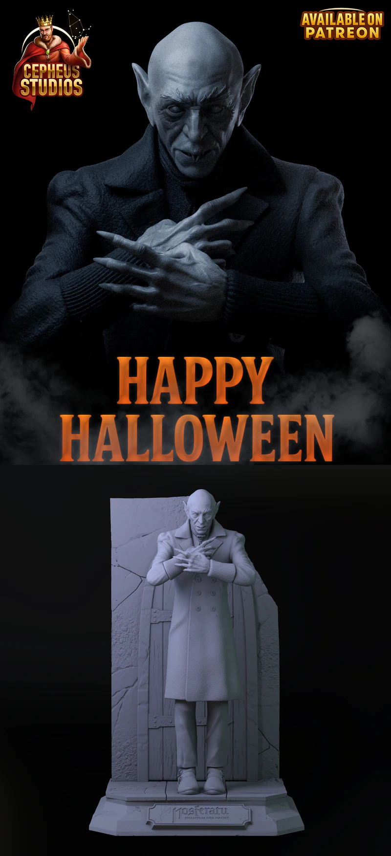 Nosferatu 3D Printable STL File STL model for 3D printing