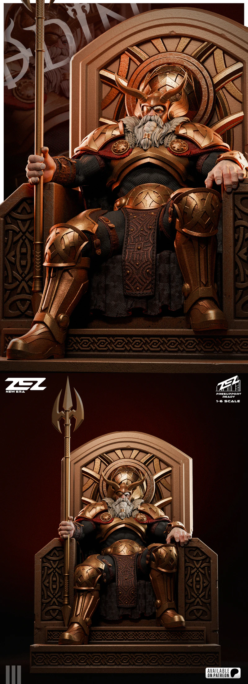 Odin Throne 3D Printable Miniature STL File STL model for 3D printing