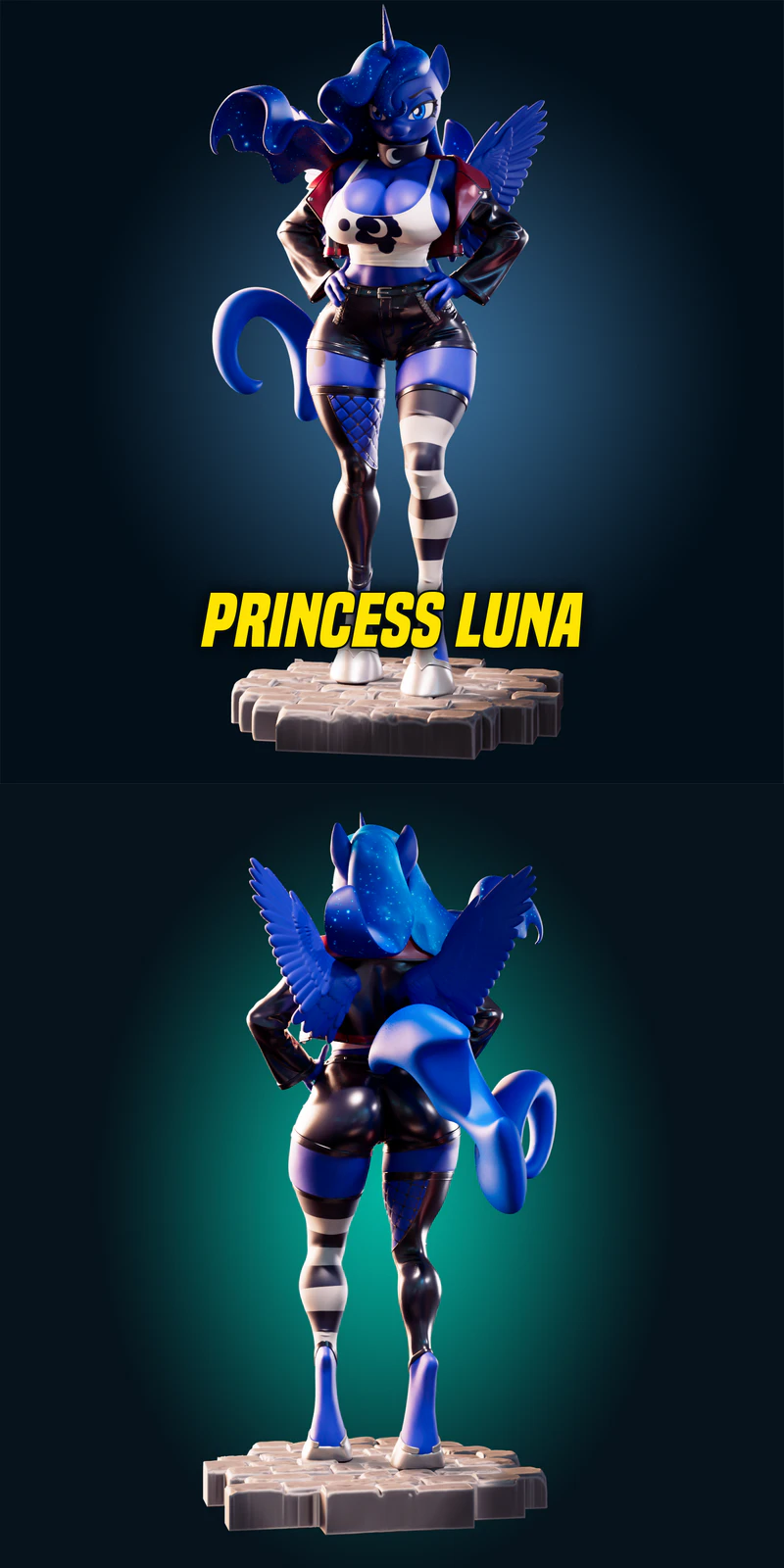 Luna Princess 3D Printable STL Figure STL model for 3D printing