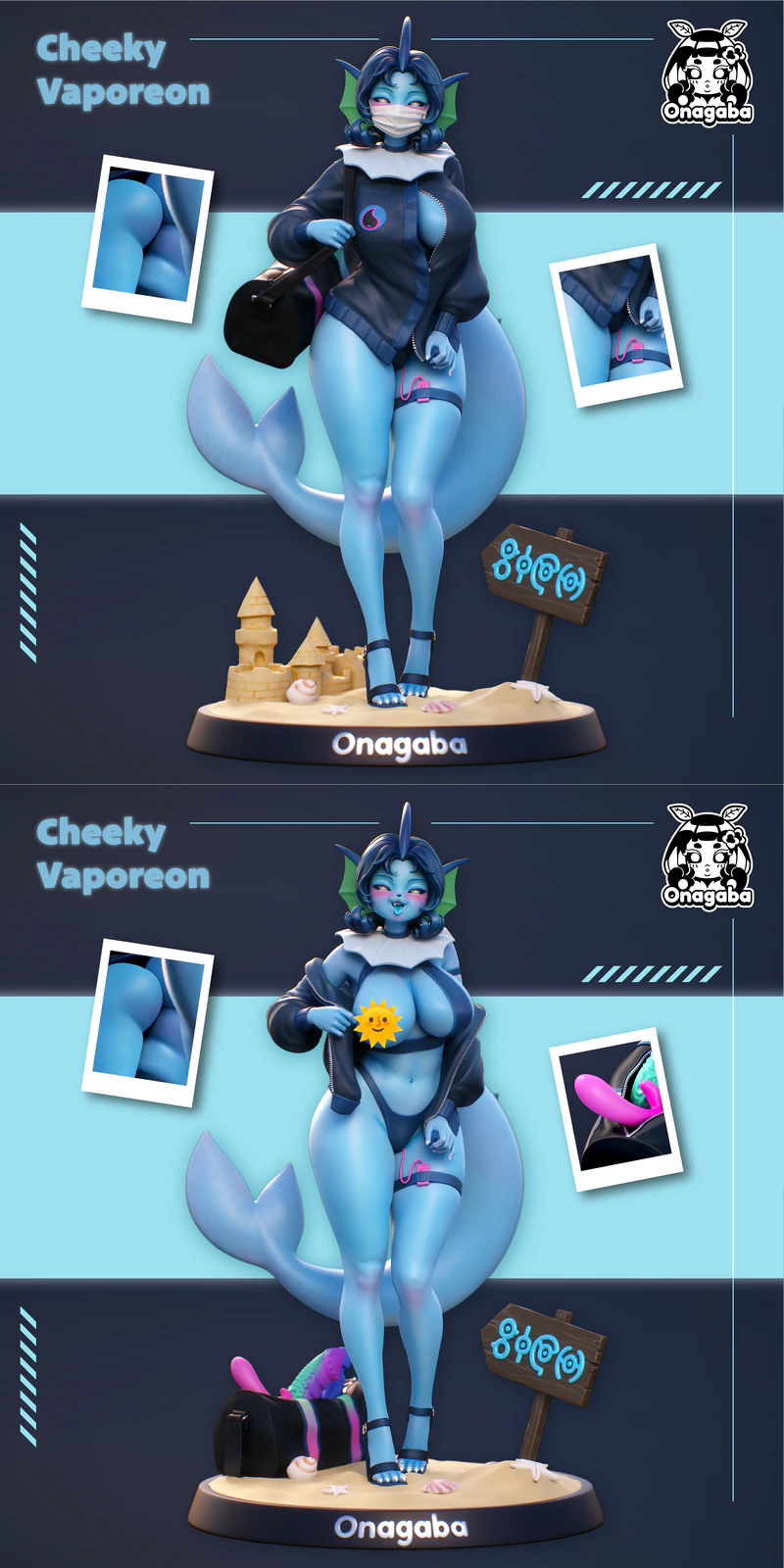 CHEEKY VAPOREON STL model for 3D printing
