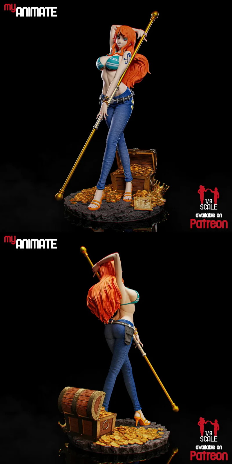 One Piece – Nami 3D Printable STL Figure for Resin Printer STL model for 3D printing