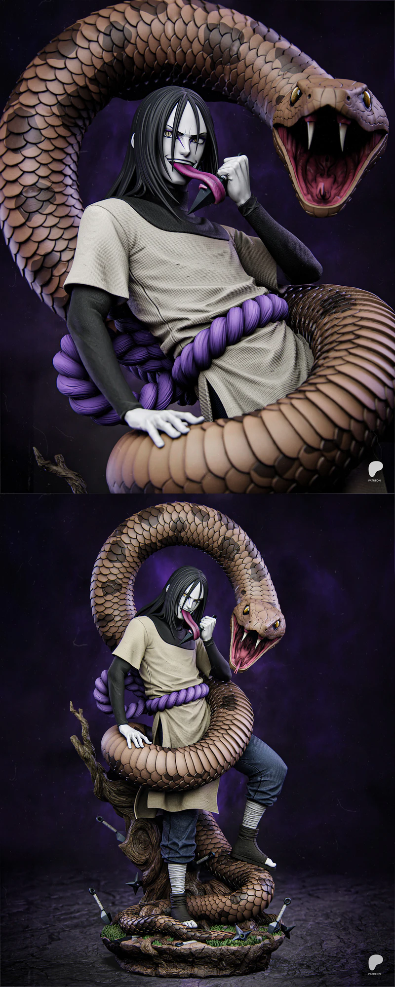 Orochimaru Naruto Fullsize 3D Printable Figure STL File STL model for 3D printing