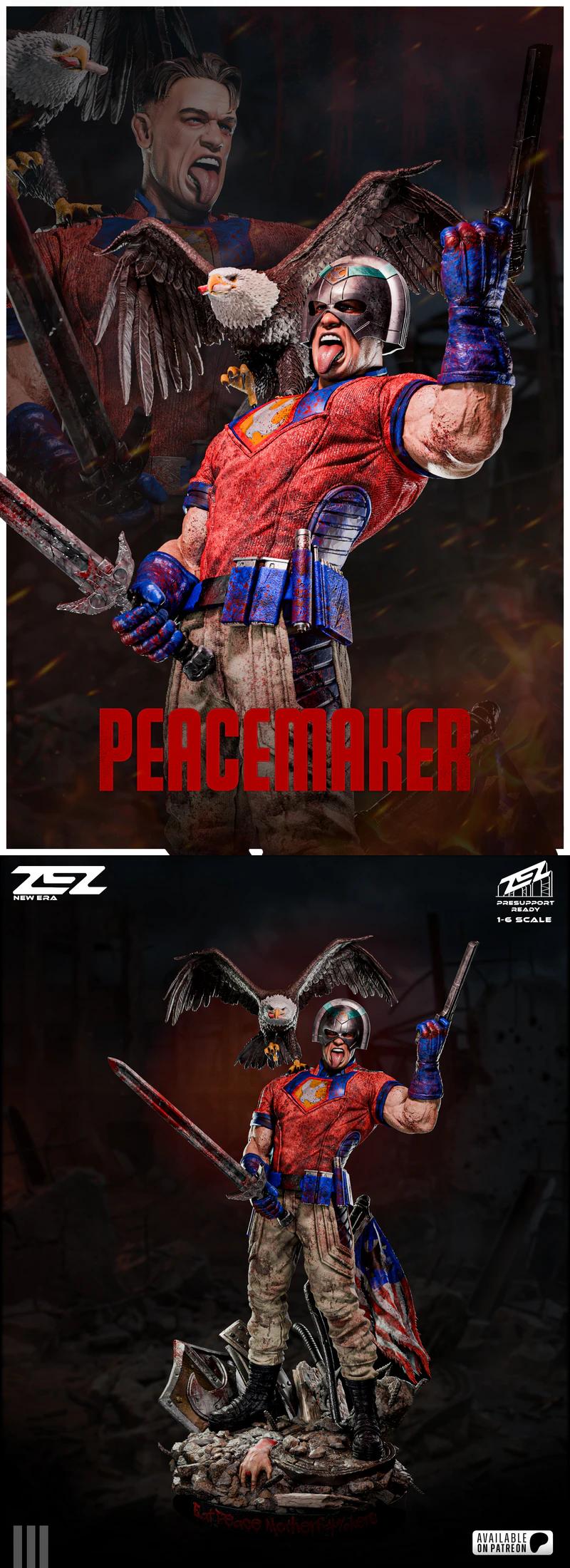 Peacemaker – Inspired by Comic Anti-Heroes STL model for 3D printing