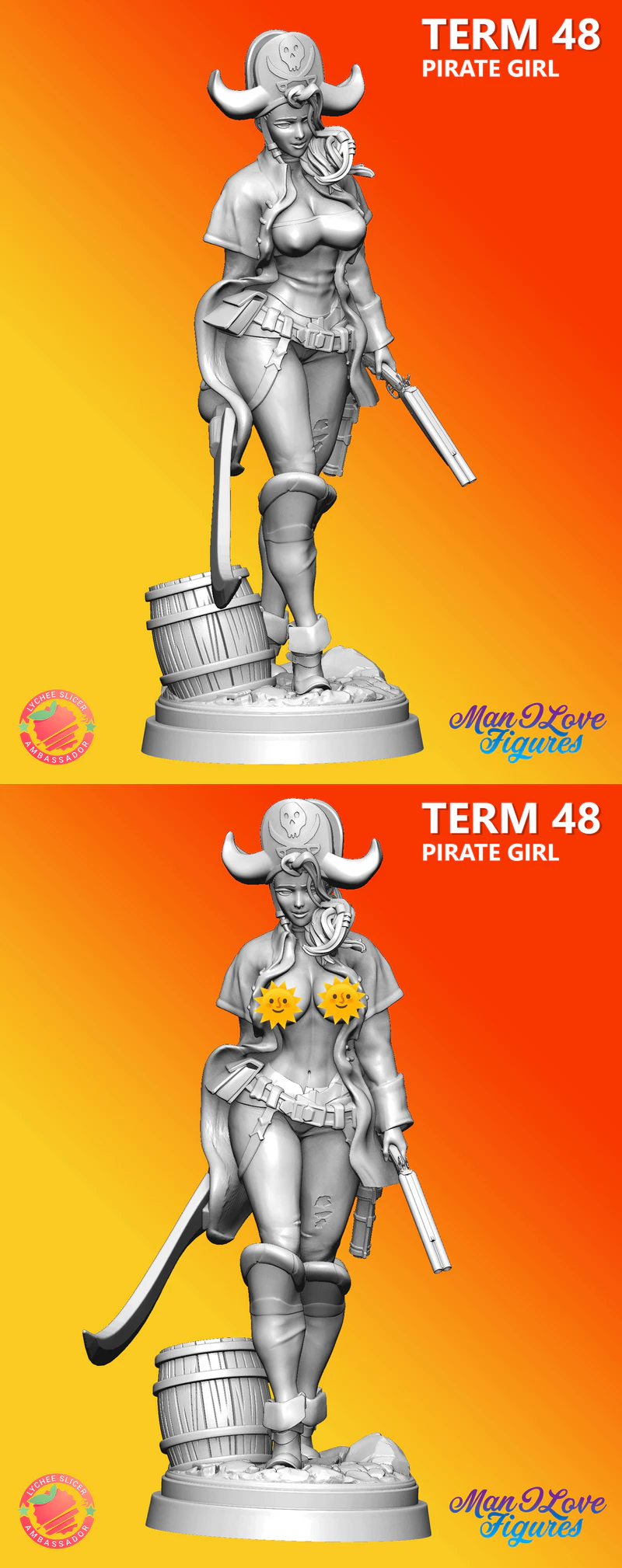 PIRATE GIRL – SIMON BISLEY 3D Printable STL Figure for Resin Printer STL model for 3D printing