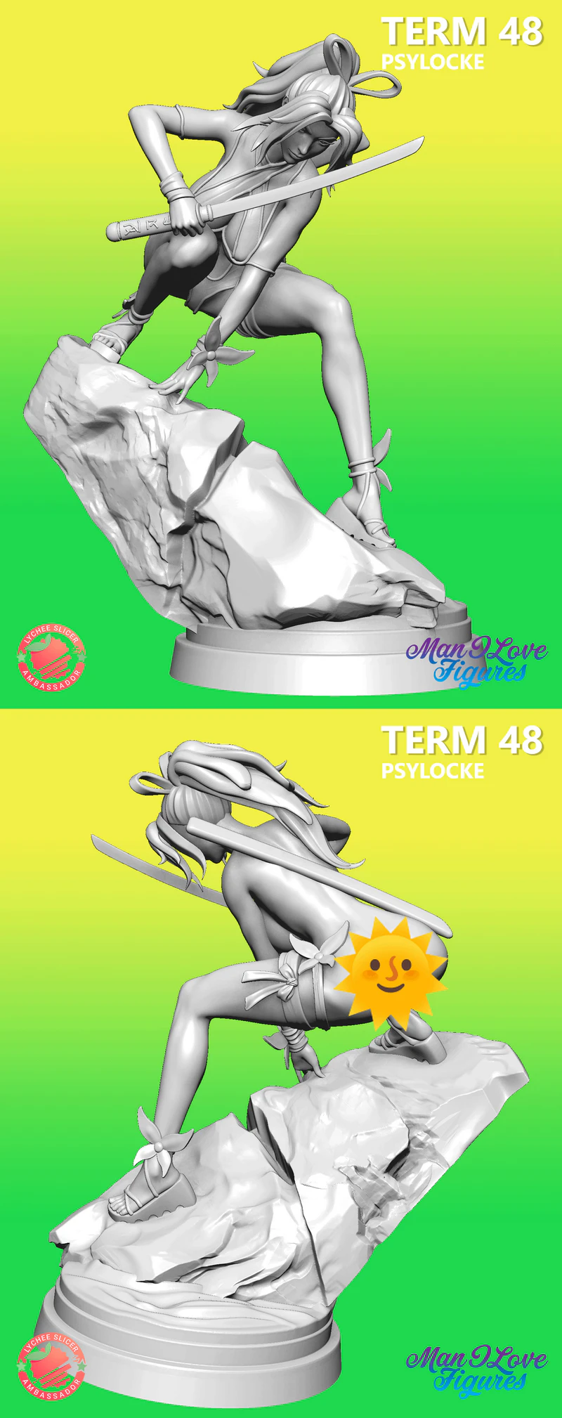 PSYLOCKE SUMMER SKIN – MARVEL RIVALS STL Figure for 3D Printing STL model for 3D printing