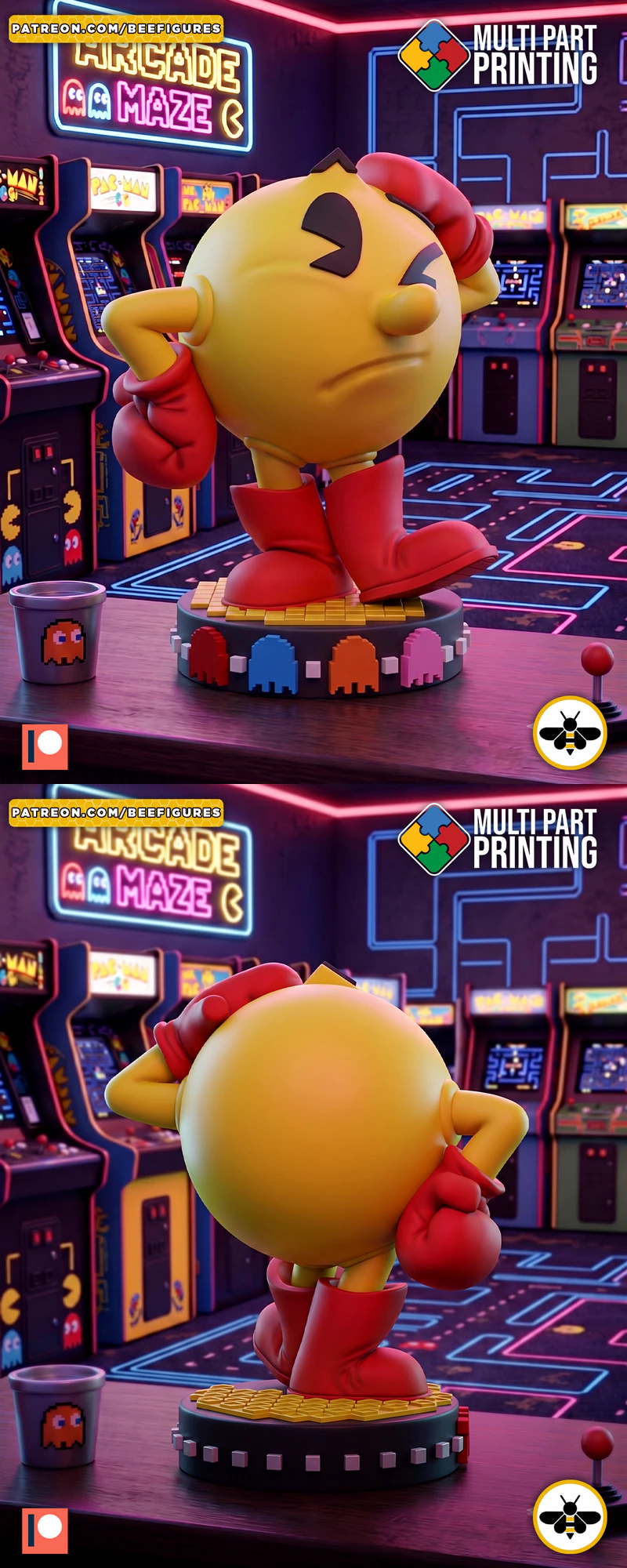 Pac-Man STL model for 3D printing